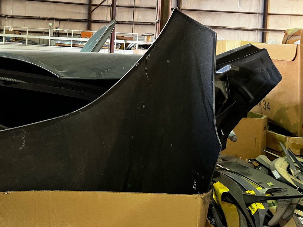 Carbon fiber waste for recycling at CFR, Tennessee